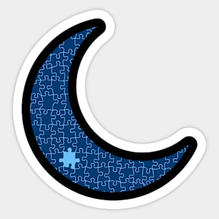 Jigsaw Moon Sticker